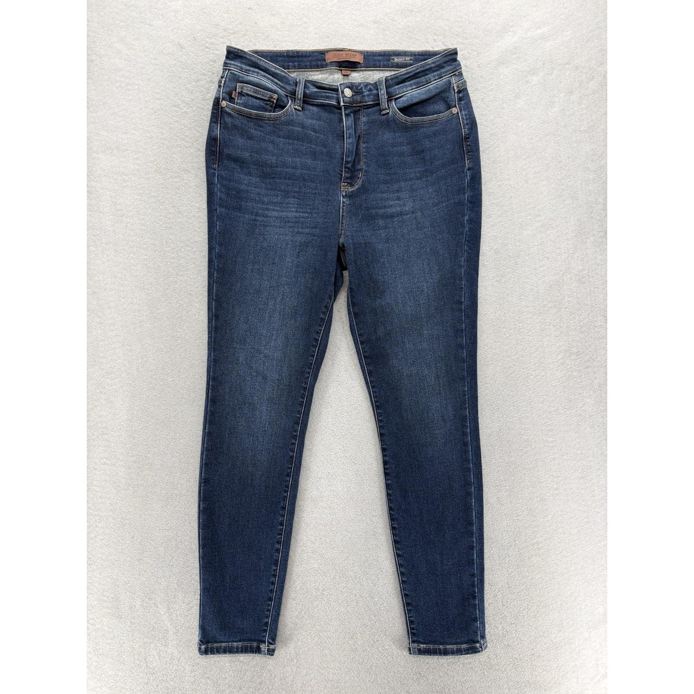 Judy Blue Skinny Fit Jeans Womens 13/31 Blue Dark Wash Mid Rise Stretch Denim